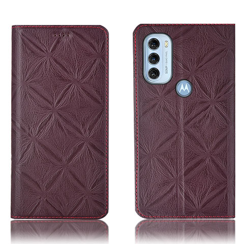 Coque Portefeuille Livre Cuir Etui Clapet H19P pour Motorola Moto G71 5G Vin Rouge