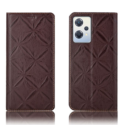 Coque Portefeuille Livre Cuir Etui Clapet H19P pour OnePlus Nord CE 2 Lite 5G Marron