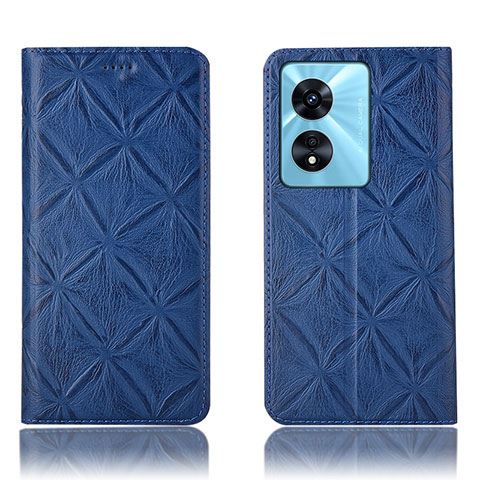 Coque Portefeuille Livre Cuir Etui Clapet H19P pour Oppo A18 Bleu