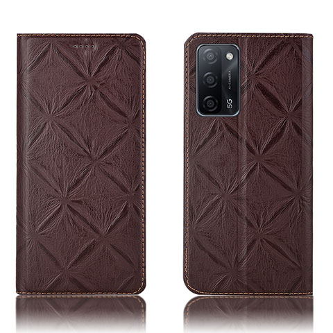 Coque Portefeuille Livre Cuir Etui Clapet H19P pour Oppo A53s 5G Marron