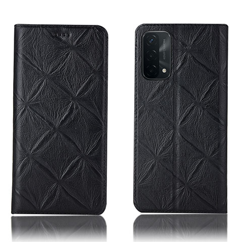 Coque Portefeuille Livre Cuir Etui Clapet H19P pour Oppo A54 5G Noir