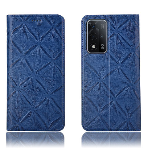 Coque Portefeuille Livre Cuir Etui Clapet H19P pour Oppo A93s 5G Bleu