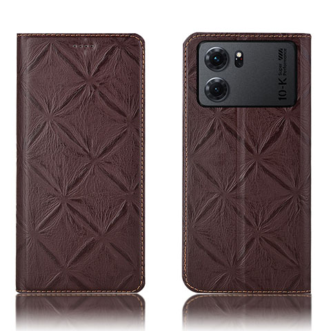 Coque Portefeuille Livre Cuir Etui Clapet H19P pour Oppo K10 5G Marron