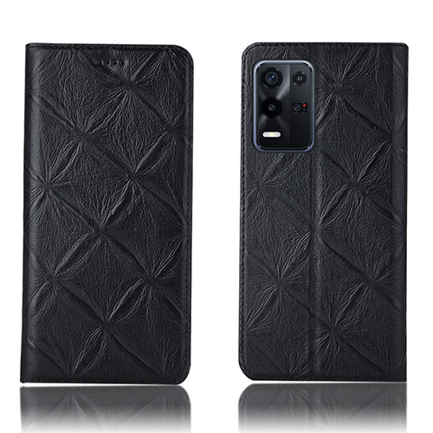 Coque Portefeuille Livre Cuir Etui Clapet H19P pour Oppo K9X 5G Noir