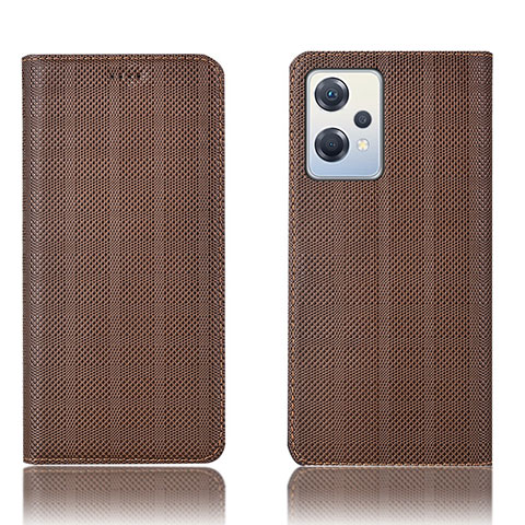 Coque Portefeuille Livre Cuir Etui Clapet H20P pour OnePlus Nord CE 2 Lite 5G Marron