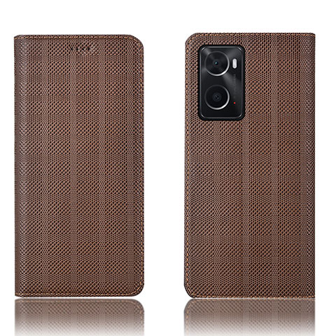 Coque Portefeuille Livre Cuir Etui Clapet H20P pour Oppo A36 Marron