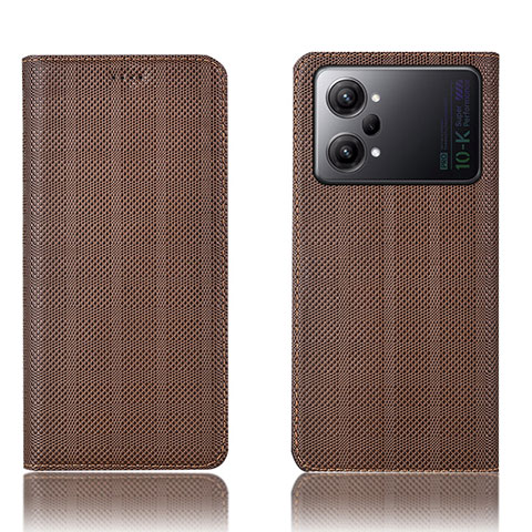 Coque Portefeuille Livre Cuir Etui Clapet H20P pour Oppo K10 Pro 5G Marron