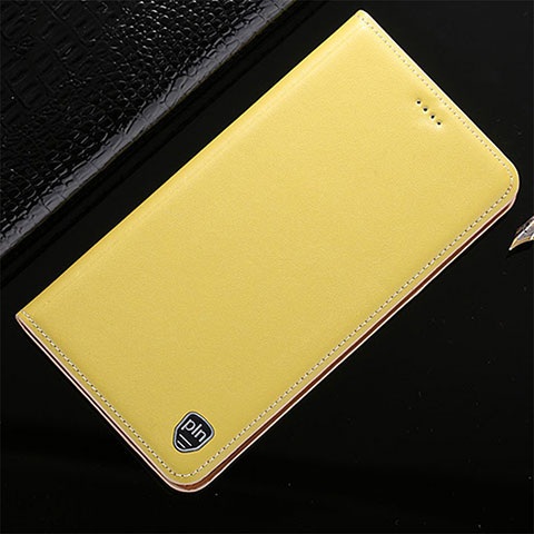 Coque Portefeuille Livre Cuir Etui Clapet H20P pour Vivo iQOO 9 5G Jaune