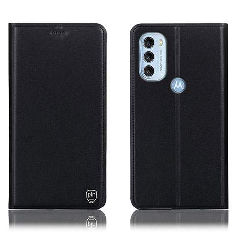 Coque Portefeuille Livre Cuir Etui Clapet H21P pour Motorola Moto G71 5G Noir