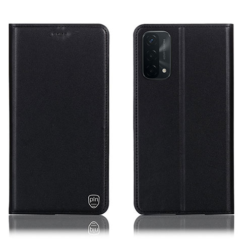 Coque Portefeuille Livre Cuir Etui Clapet H21P pour Oppo A74 5G Noir