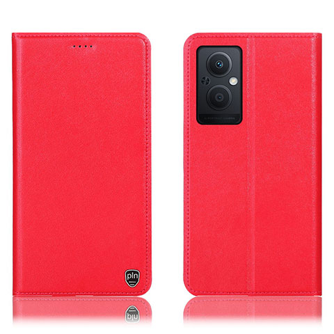 Coque Portefeuille Livre Cuir Etui Clapet H21P pour Oppo A96 5G Rouge