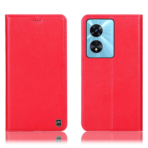 Coque Portefeuille Livre Cuir Etui Clapet H21P pour Oppo F23 5G Rouge