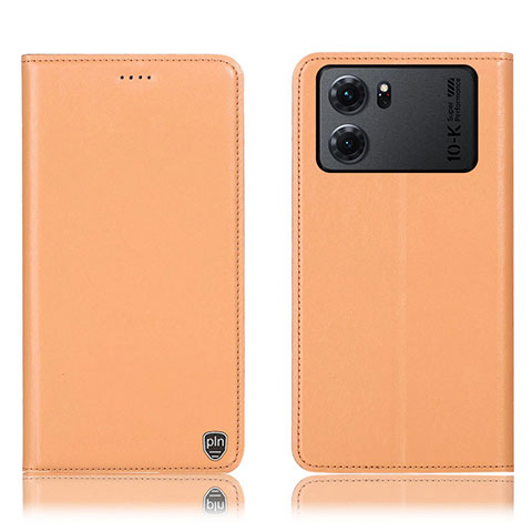 Coque Portefeuille Livre Cuir Etui Clapet H21P pour Oppo K10 5G Orange