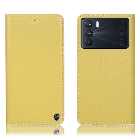 Coque Portefeuille Livre Cuir Etui Clapet H21P pour Oppo K9 Pro 5G Jaune