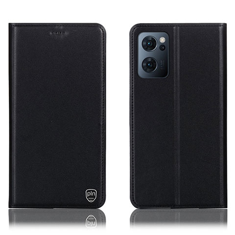 Coque Portefeuille Livre Cuir Etui Clapet H21P pour Oppo Reno7 5G Noir