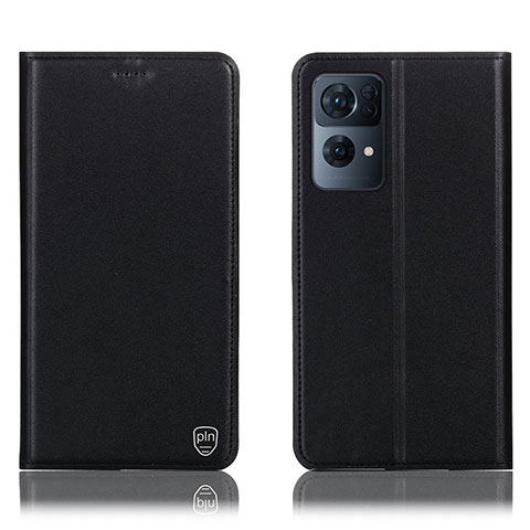 Coque Portefeuille Livre Cuir Etui Clapet H21P pour Oppo Reno7 Pro 5G Noir