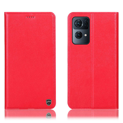 Coque Portefeuille Livre Cuir Etui Clapet H21P pour Oppo Reno7 Pro 5G Rouge