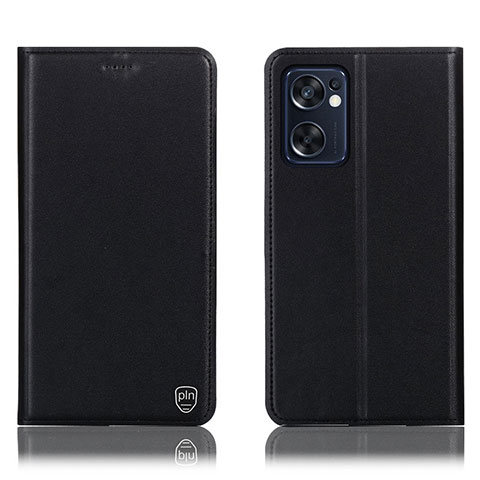 Coque Portefeuille Livre Cuir Etui Clapet H21P pour Oppo Reno7 SE 5G Noir