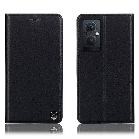 Coque Portefeuille Livre Cuir Etui Clapet H21P pour Oppo Reno7 Z 5G Noir