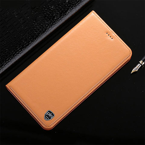 Coque Portefeuille Livre Cuir Etui Clapet H21P pour Xiaomi Redmi 9 India Orange
