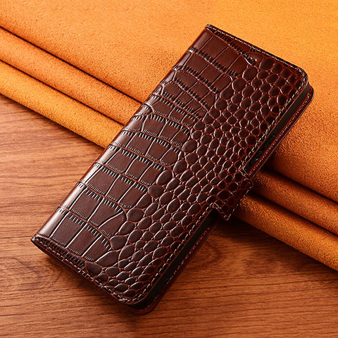 Coque Portefeuille Livre Cuir Etui Clapet H23 pour Apple iPhone 13 Pro Max Marron