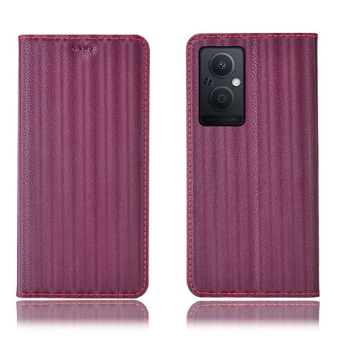 Coque Portefeuille Livre Cuir Etui Clapet H23P pour OnePlus Nord N20 5G Vin Rouge