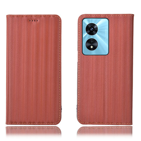 Coque Portefeuille Livre Cuir Etui Clapet H23P pour Oppo A1 Pro 5G Marron