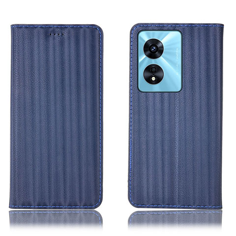 Coque Portefeuille Livre Cuir Etui Clapet H23P pour Oppo A58 5G Bleu