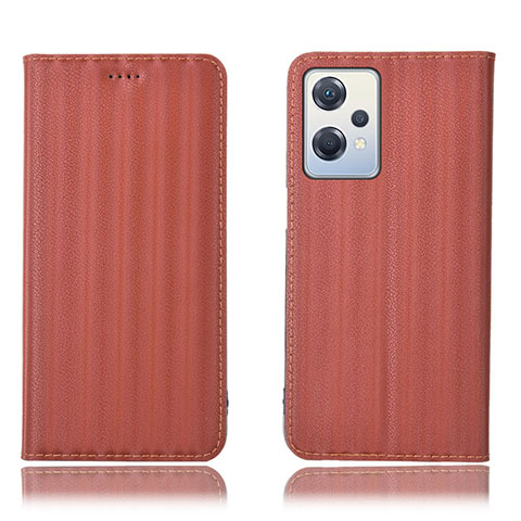 Coque Portefeuille Livre Cuir Etui Clapet H23P pour Oppo K10X 5G Marron