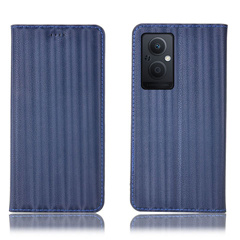 Coque Portefeuille Livre Cuir Etui Clapet H23P pour Oppo Reno7 Lite 5G Bleu