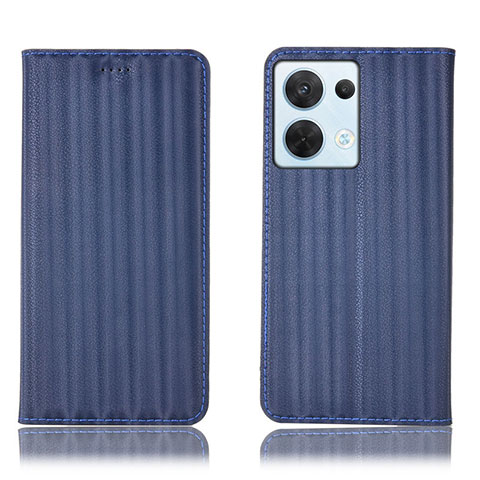 Coque Portefeuille Livre Cuir Etui Clapet H23P pour Oppo Reno8 5G Bleu