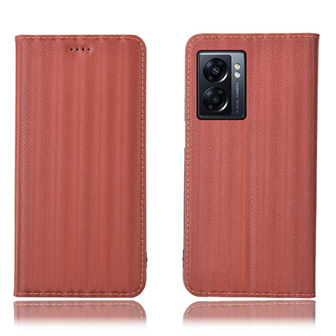 Coque Portefeuille Livre Cuir Etui Clapet H23P pour Realme V23 5G Marron