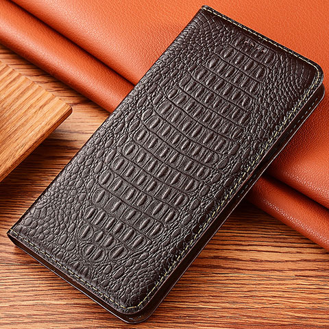 Coque Portefeuille Livre Cuir Etui Clapet H24P pour Xiaomi Mi 14 5G Marron