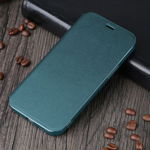 Coque Portefeuille Livre Cuir Etui Clapet H25 pour Apple iPhone 15 Pro Vert