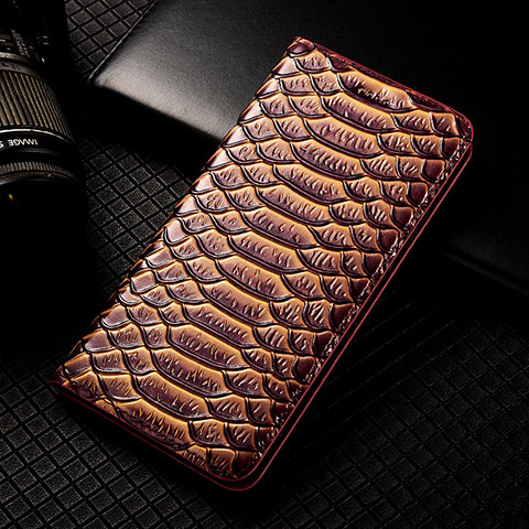 Coque Portefeuille Livre Cuir Etui Clapet H25P pour Oppo A2 Pro 5G Marron