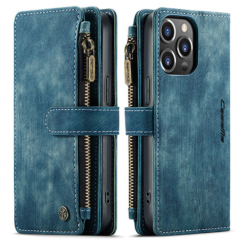 Coque Portefeuille Livre Cuir Etui Clapet H27 pour Apple iPhone 13 Pro Max Bleu