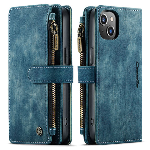 Coque Portefeuille Livre Cuir Etui Clapet H28 pour Apple iPhone 13 Bleu