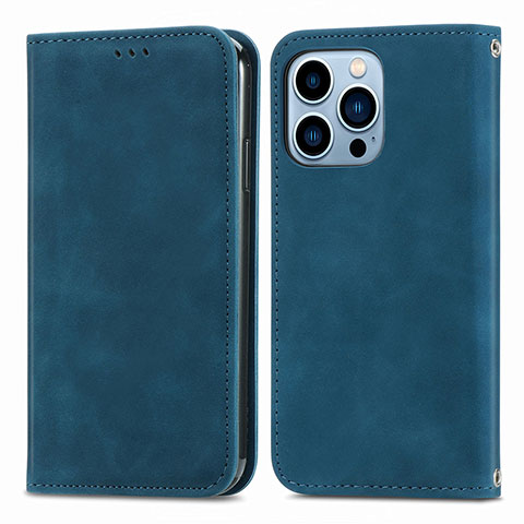 Coque Portefeuille Livre Cuir Etui Clapet H30 pour Apple iPhone 13 Pro Bleu