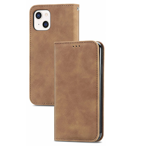 Coque Portefeuille Livre Cuir Etui Clapet H30 pour Apple iPhone 15 Marron