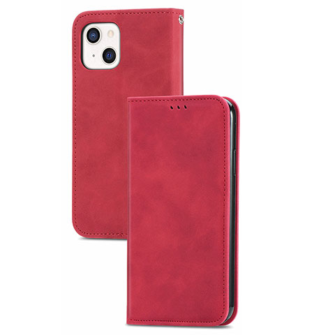 Coque Portefeuille Livre Cuir Etui Clapet H30 pour Apple iPhone 15 Rouge