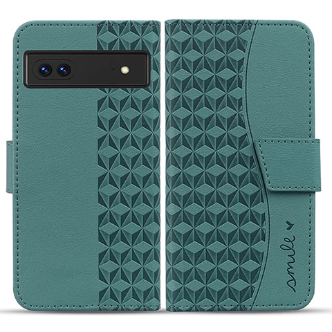 Coque Portefeuille Livre Cuir Etui Clapet HF1 pour Google Pixel 7 5G Vert