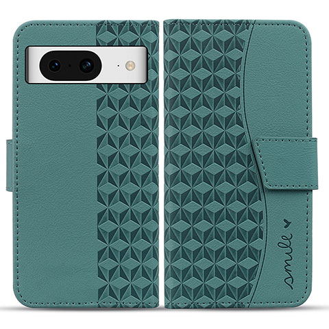 Coque Portefeuille Livre Cuir Etui Clapet HF1 pour Google Pixel 8 5G Vert