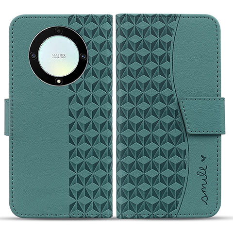 Coque Portefeuille Livre Cuir Etui Clapet HF1 pour Huawei Mate 60 Vert