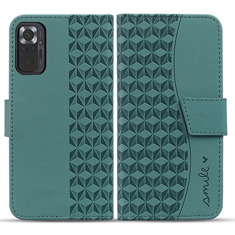 Coque Portefeuille Livre Cuir Etui Clapet HF1 pour Xiaomi Redmi Note 10 Pro 4G Vert