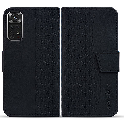 Coque Portefeuille Livre Cuir Etui Clapet HF1 pour Xiaomi Redmi Note 11 4G (2022) Noir