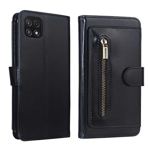 Coque Portefeuille Livre Cuir Etui Clapet JDK pour Samsung Galaxy A22 5G Noir