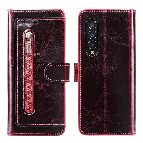 Coque Portefeuille Livre Cuir Etui Clapet JDK pour Samsung Galaxy Z Fold3 5G Rouge