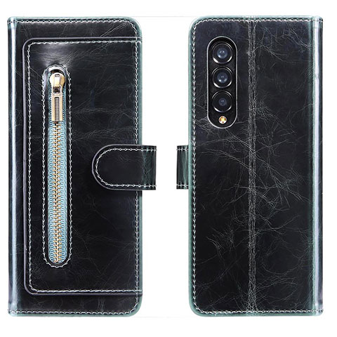 Coque Portefeuille Livre Cuir Etui Clapet JDK pour Samsung Galaxy Z Fold4 5G Bleu