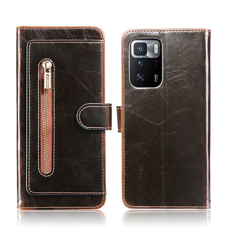 Coque Portefeuille Livre Cuir Etui Clapet JDK pour Xiaomi Poco X3 GT 5G Marron