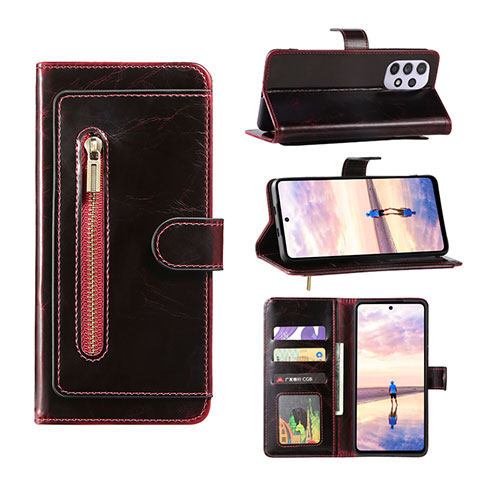 Coque Portefeuille Livre Cuir Etui Clapet JDK1 pour Samsung Galaxy A52s 5G Rouge